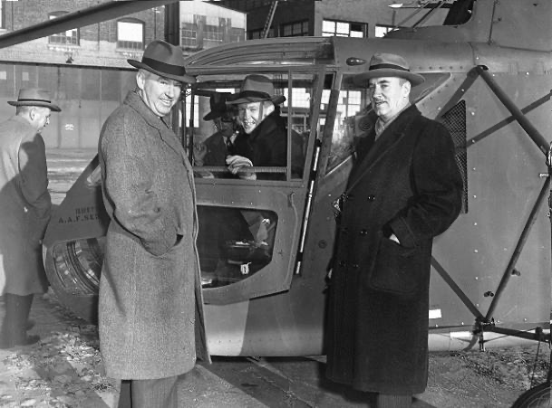 Left to Right: B. L. Whelan (General Manager), J. L. Brown, Jr. (Factory Manager), I. I. Sikorsky (Engineering Manager)