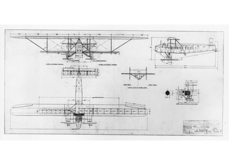 General arrangement drawing for the S-37 in a 15-passenger transport configuration