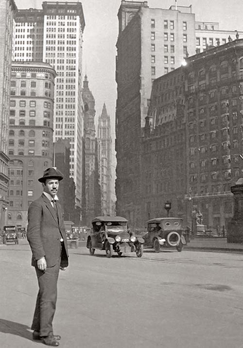 Igor Sikorsky in New York City shortly after his arrival in America on March 30, 1919.